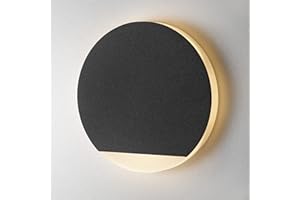 ‎LAMBADO lambado® Premium LED Wandeinbauleuchte für Schalterdose - Runde Treppenbeleuchtung 230V in schwarz für Innen - 1.5W mit ColorSwitch für Ambiente & Sicherheit im Dunkeln