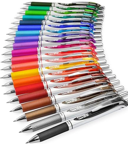 Pentel EnerGel XM BL77 - Bolígrafo Retráctil De Gel Líquido, 0,7 Mm, 54 % Reciclado, Paquete De 5 Unidades
