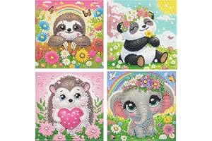 TAOYAOYAO Diamond Painting Niños，Dibujos con Diamantes，Dibujo con Diamantes，Pintura de Diamantes para niños，Pintura Diamante Niños，Diamond Painting de Animales 15x15cm