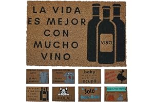 KOKO DOORMATS Wycieraczka zewnętrzna | Zewnętrzna mata wejściowa, Coco Antypoślizgowa podstawa PVC | Wycieraczka zewnętrzna Wejście Oryginalna antypoślizgowa i chłonna | La Vida ES Mejor | 40x60 cm