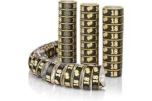 FunX Luftschlangen 18. Geburtstag 3er Pack - Gold Schwarze Party Deko und Tischdeko für Mann oder Frau - Ideal für den Geburtstagstisch