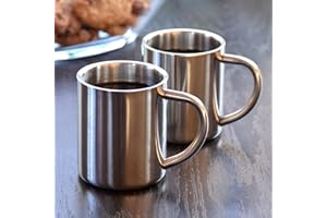 HAUSHALT INTERNATIONAL 2 Stück Edelstahl Thermobecher Becher Thermosbecher Kaffeebecher Isolierbecher Tassen