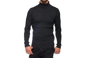 Karl´s People Herren Rollkragen-Pullover Herren Rolli S-5 XL • Rollkragenpullover für Herren mit Streifenmuster • Angenehmer Pullover Herren Langarm K-107