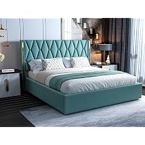 SABTA Modern Upholstered Queen Size Bed with Box Storage for ...