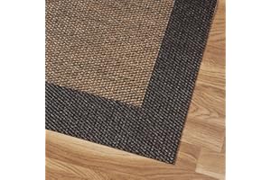 YOLODE Estores Basic Alfombra Vinilica Salon Premium Alfombras de habitación Comedor baño Cocina Lavable Antideslizante y Resistente para Interior y Exterior Bronce 140x200 cm