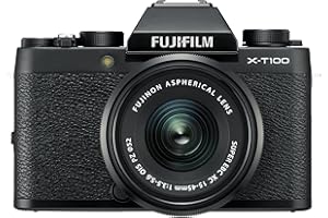 Fujifilm X-T100 Mirrorless Digital Camera, Black with Fujinon XC15-45mm Optical Image Stabilisation Power Zoom Lens kit