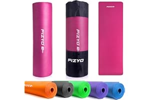 FIZYO Tapis de Yoga: Conçu pour Yoga, Gymnastique, Fitness & Récupération | Fabriqué en Mousse NBR & Caoutchouc Synthétique | Dimensions: 183 x 61 x 1 cm