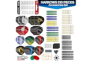 Harrows Trophy Ultimate Bundles with Darts Accessories: Darts Set, Dart Stems, Dart Flights, Dart Board Setup, High Performance Steel Tip Darts: Amazing for Darts Board Play