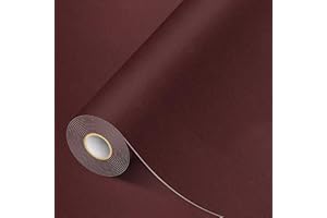 MICTER Patch de Réparation en Cuir, 15x300CM PU Auto-adhésif Pour Rénovation de Canapé, Siège, Artisanat (Brun Rouge)