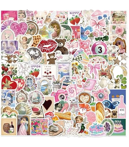 Classique Autocollants Vintage 50 Pièces, Autocollants En Vinyle