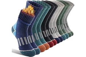 EBMORE Kinder Jungen Mädchen Socken Merino Wandersocken Sportsocken Wollsocken Warme Thermosocken Wintersocken Dicke Weihnachtssocken Geschenke Kindersocken 6 Paar