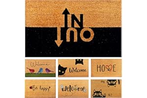 AMARU DOOR MATS Felpudo In-out de Fibra Coco - 70x40cm - Felpudos Antideslizantes - Felpudos Originales para la Entrada a Casa, Pasillos, Puertas de Exterior - Accesorios para el Hogar - Material Resistente