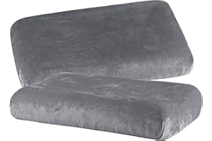 ‎BASATEX BaSaTex Cashmere Plüsch Kissenbezüge Spannbezüge 2er Pack für Nackenkissen und Gesundheitskissen | kuschelig weicher Kissenbezug | ca. 40x60 cm - 45x65 cm | Farbe: Anthrazit