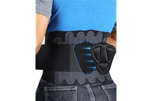 Fitomo Fascia Lombare Supporto Schiena con Cuscinetto 3D e 6 Stecche, Tessuto Ultra Fine da 0,5 mm, Senza Cuciture in un Unico Pezzo, Fascia Elastica Lombare Donna Uomo per Lavoro, Sciatica, Postura