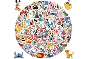 CANVERLENS Cartone Animato Adesivi 100 Piece in ​​Vinile per Bottiglie d'Acqua Laptop Computer Skateboard, Simpatico Regalo Adesivo per Bambini Adolescenti Impermeabile