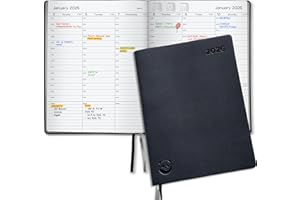 2026 Diary by Smart Panda – Silver Edition, A4 Week to View Dated Planner – Softcover and Gift Box - Appointment Book, 30 Minute Intervals – Annual Calendar, November 2025 - December 2026