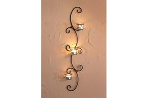 DanDiBo - Portalampada da parete in metallo nero Emma 68 cm