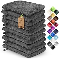 REDBEST Gästetuch Palmdale 4er Pack - Walk-Frottier Anthrazit 30x50 Cm