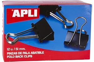Apli 11952 Boîte de 12 pinces à clip 51mm