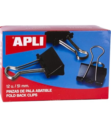 12 Fermafogli A Clip APLI 25 Mm - In Acciaio Temprato Per Ufficio, Casa O Scuola - Foto 6