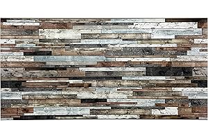 EURODECO ca. 4qm/10 Stück 3D Kunststoff PVC FLIESEN Wandpaneele Wandverkleidung PVC-Verkleidung 3d Paneele Wood Slate