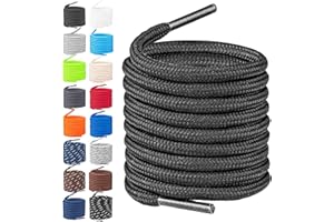 TULMERO Schnürsenkel Wanderschuhe Rund - Reißfeste Schuhbänder - Strapazierfähiges Polyester Shoe laces - Ø4mm