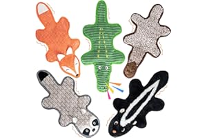 Ousiya 5 Pack Squeaky Dog Toys With Crinkle Paper, No Stuffing Dog Toy for Large Dogs, Safe Pet Toy for Small to Large Breed, Ideal for Puppy Gifts & Tug of War Toys