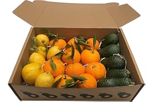 GENÉRICO Caja Mix de Aguacates, Naranjas y Limones, 1 Kg de Aguacates, 1 Kg de Limones y 3 Kg de Naranjas, 5Kg de fruta recién recolectada. Sin químicos. Cosecha propia.