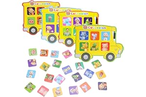 Toyland® Cocomelon Bus Bingo Game - 4 graczy - Gry dla maluchów - wiek 18 miesięcy +