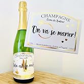 6 Étiquettes "Veux-tu être Mon Témoin ?" Pour Bouteille De Vin - Format 102x76 Mm, Brillant, Résistant à L'eau - 6