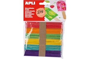 Matériaux pour travaux manuels Apli Bâton de glace Bois Multicouleur (5 Unités) (50 Unités)