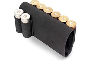 Gexgune Buttstock da caccia Nero 12 calibro Caccia tattica Buttstock Fucile a cartuccia Cartuccia Shell Porta softair Fucili Buttstocks