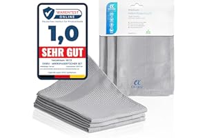 OXIRU Panni in Microfibra 60x40, Colore Grigio: Panno Microfibra per Auto, Stracci Multifunzionali, Panno Vetri Senza Aloni - Pulizia Efficace e Versatile