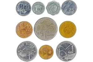 HOBBY OF KINGS 10 monedas coleccionables de América del Sur y del Norte, Europa, Asia, África y Oriente Medio Todos los conjuntos de monedas del mundo.