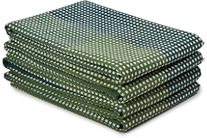 ENCASA XO Encasa Juego de Toallas de Cocina de Algodón - Paños de Té y Trapos de Cocina Súper Absorbentes de 70x45 cm para Lavar, Secar Platos y Limpiar - Ultra Suaves y Duraderos - Paquete de 4 - Verde