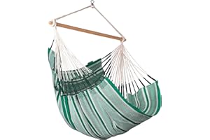 La Siesta® Habana - Chaise-Hamac Bio en Coton Comfort, Rotation à 360°, Design Courbé, Fabrication Colombienne - Agave, Comfort