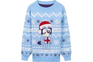 Bluey Jersey Navidad, Suéter de Navideño para Niña - Ropa de Navidad