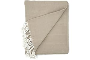 Cardenal Textil - Foulard Multiusos Peñíscola, Plaid para Cama, Manta para Cama, Cubre Sofá, Beige, 300 x 260 cm