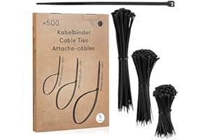 Fascette nere per cavi: 500 fascette in 3 misure per ordinare i cavi - Organizer cavi nere 100mm, 150mm, 200mm – LIVAIA, scatola porta cavi
