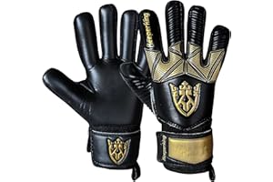 Keeperking Rękawice bramkarskie dla dzieci, młodzieży, dorosłych, rękawice piłkarskie, bez użycia palców, 4 mm, długie, trwałe, lateks, uniseks