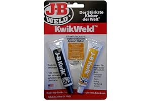 J-B WELD JB Weld KwikWeld, schnellbindender, stahlverstärkter 2-Komponenten Epoxid-Kleber, bindet in 6 Minuten, 8276-DEU