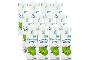 yoaxia ® - 12er Pack - [ 12x 1L ] Kokoswasser 1 Liter | Kokosnusswasser | 100% Natural | Coconut Water + ein kleiner Glücksan