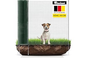 horizont recinzione perimetrale FIX, recinzione mobile lunga 25 m e alta 90 cm, 15 pali, rete da giardino, ideale per il campeggio, recinzione per cani, barriera, staccionata