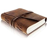 ALCRAFT Vintage lederen Keltisch drievoudige maan, Grimoire boek van schaduwen, Spellbook, dagboek voor mannen en vrouwen, Wicca Wiccan, Pagan, hekserij, schrijfnotitieboek, lege onbeschreven pagina's