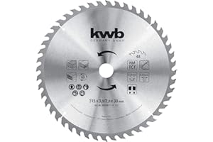 kwb Lama per sega circolare da costruzione, 315 x 30, uso universale per tagli medi, denti alternati, Z-48 denti, Made in Germany