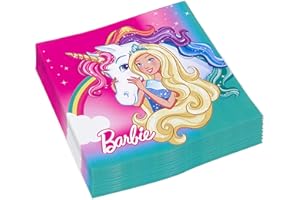 Amscan International 9902525 Barbie Dreamtopia Luncheon Napkins 33cm, Pack of 20