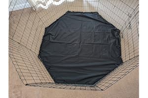 Speedwellstar - Stuoia, Tappeto, Pavimento per 8 lato grande Pet Pen Run base antiscivolo tappetino resistente impermeabile nero universale. Gabbia non inclusa