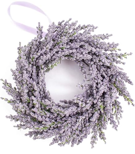 Cœur de lavande artificiel, violet-vert, 30cm - Couronnes artificielles Cœur de lavande artificiel, violet-vert, 30cm - Couronnes artificielles