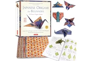 Japanese Origami for Beginners Kit: 20 Classic Origami Models: Kit with 96-page Origami Book, 72 Origami Papers and Instructional Videos: Great for Kids and Adults!