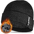 FORVEVO Beanie Hat for Men, Winter Thermal Beanie, Soft Fleece Lining Knitted Cuffed Wooly Hat for Men & Women